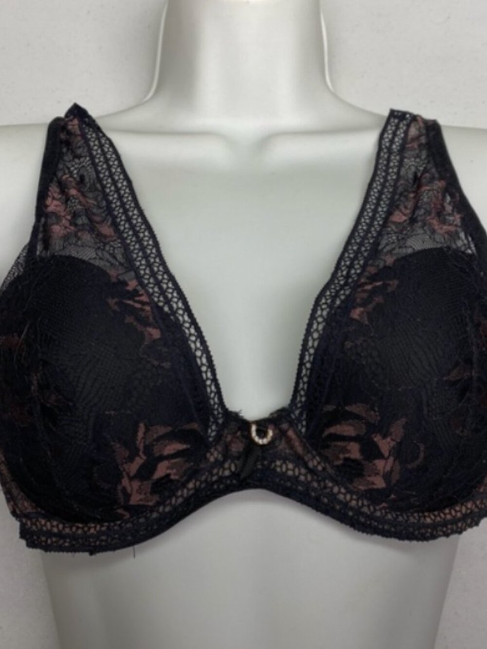 Montelle BLK/COPPER Lightly Lined Plunge, 36B *P1005